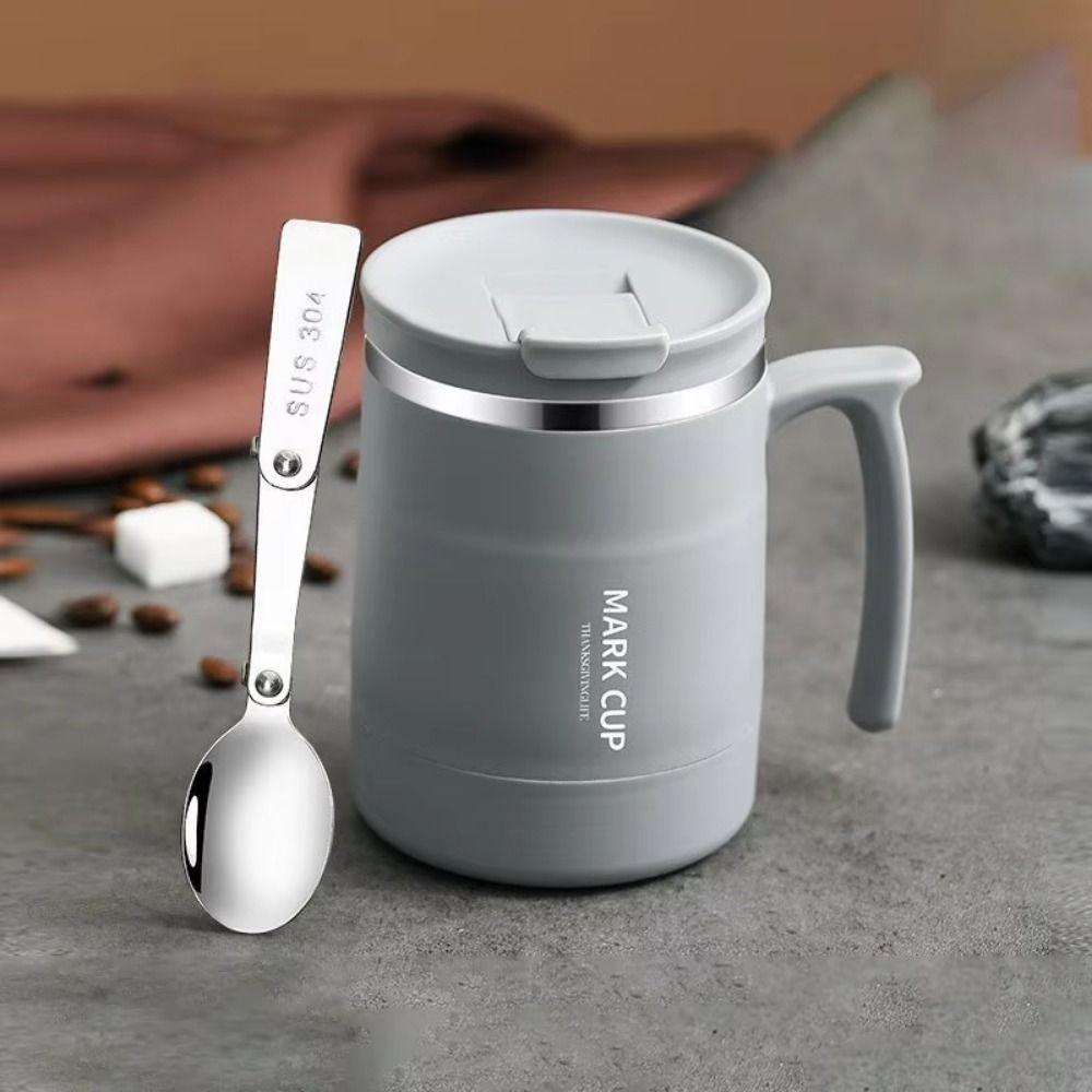 Double-layer Cold Water Drinks Tumbler Non-Slip Handle Thermal Mug Thermos Water Bottle  Outdoor