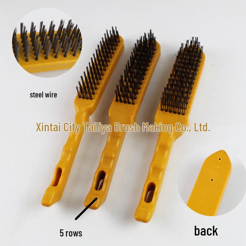 Stainless Steel & Copper Wire Brush for Rust Removal and Kitchen Cleaning