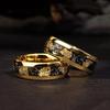 Inlay Meteorite Abalone Shell Rings Fashion 8mm Men Stainless Steel Ring For Men Women Wedding Engagement Band Jewelry Gift