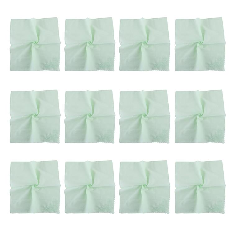12lots Durability and Soft Handkerchief Fashion Luxurious Handkerchief for Wedding Party Restaurant