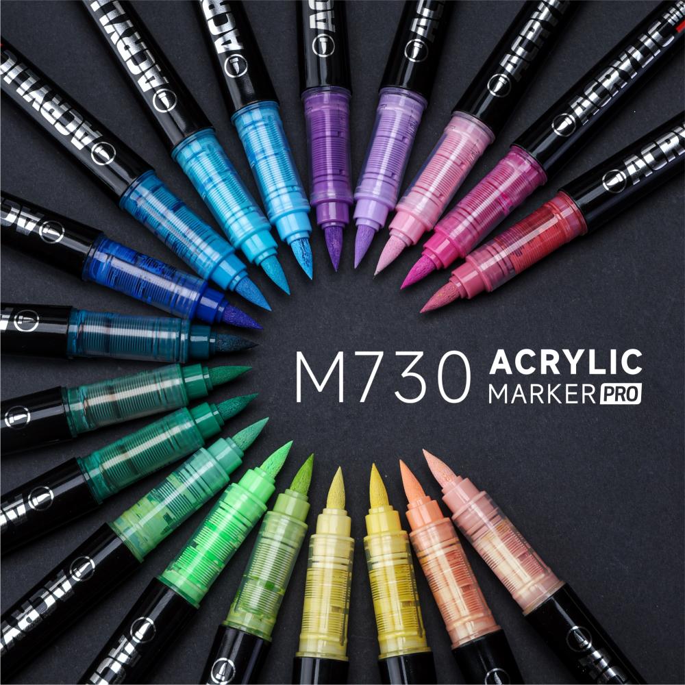 Languo 48/72/96 Colors Vivid Colors Acrylic Markers Direct Liquid for Drawing Painting Sketching Comics Design Art Marker Pens
