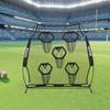 1828.8x1828.8mm Football Trainer Throwing Net, Training Throwing Target Practice Net with 5 Target Pockets, Knotless Net Includes Straps and Portable