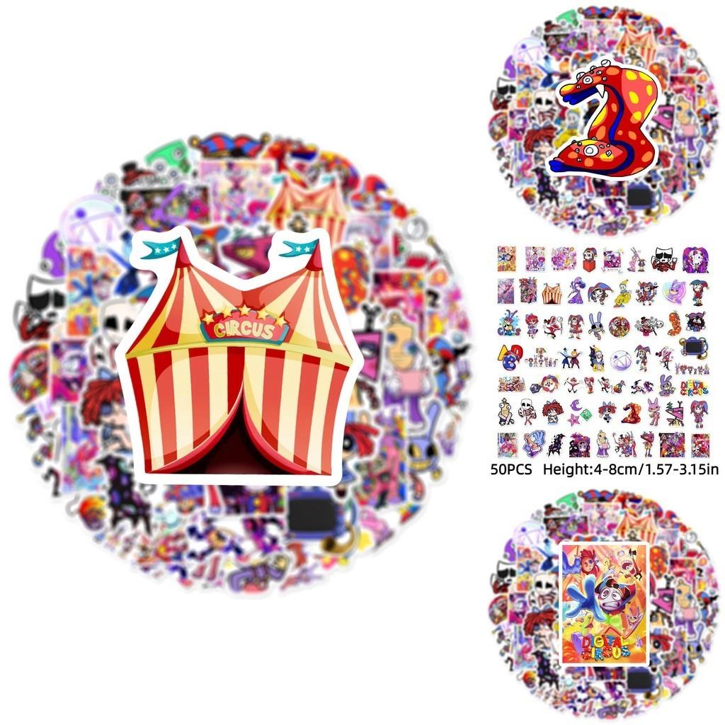 Sticker Incredibili del Circo Digitale 60 Pezzi Disegni Divertenti e Unici Decalcomanie per Auto