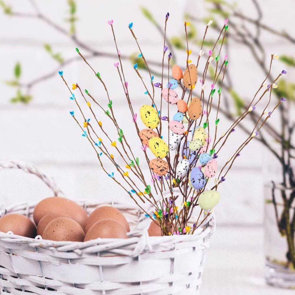 Pastel Easter Egg Decorations Easter Egg Floral Arrangement Easter Floral Arrangement Set with Artificial Egg for Decoration