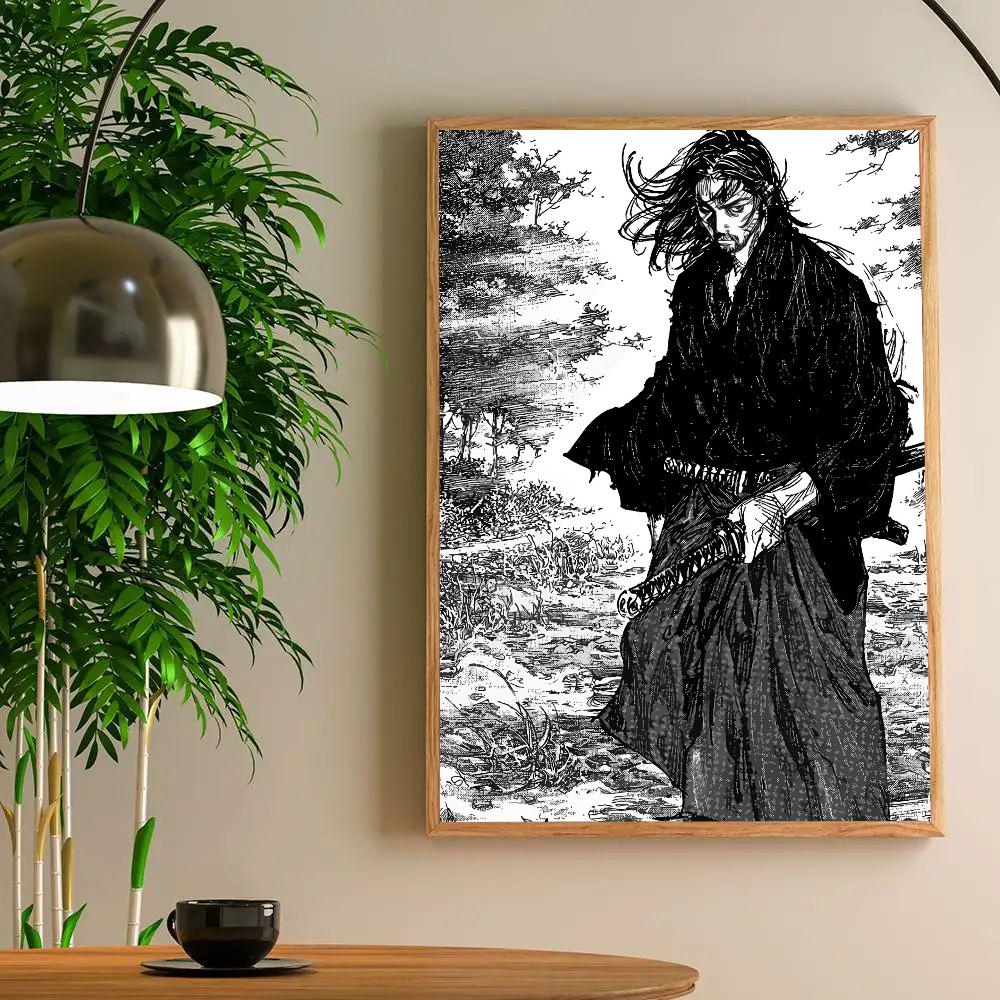 

1 шт. Японская аниме-манга Миямото Мусаси Бродяга Бусидо Воин HD Постеры Домашняя комната Бар Кафе Декор Искусство Настенная живопись Картина 21cm×30cm NoFrame