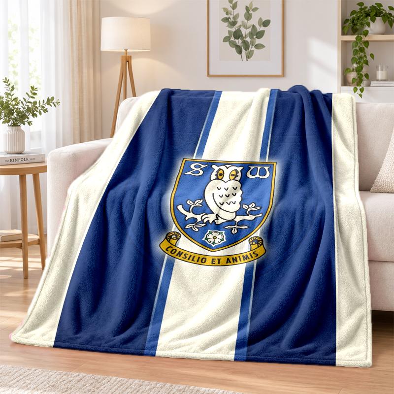 Sheffield Wednesday Printed Flannel Blanket Warm Comfort Bed Throw For Indoor Home Decoration