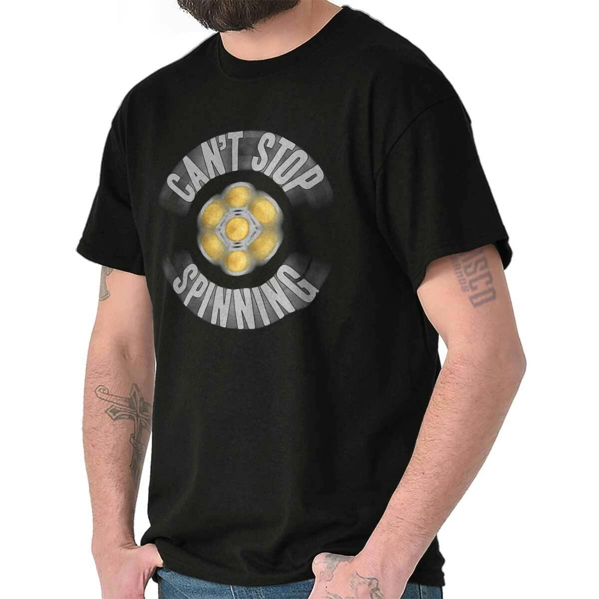 Cant Stop Spinning Funny Fidget Spinner Gift Womens or Mens Crewneck T Shirt Tee XXXXL