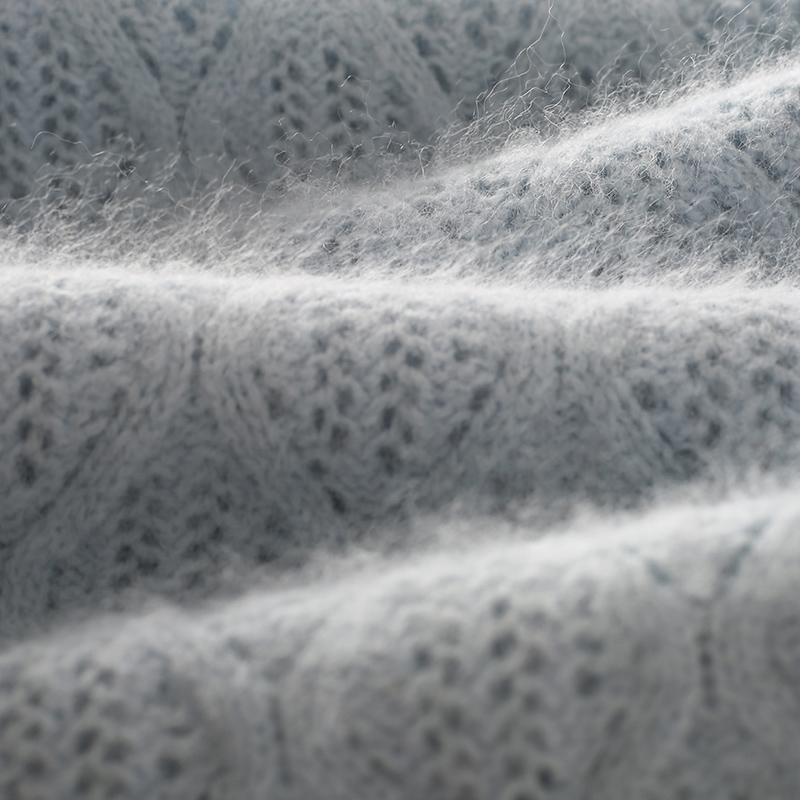 Maglione in cashmere da donna Qinghe cashmere 30% cashmere 30% visone 30% lana 10% nylon Maglione in cashmere spesso da donna autunno e inverno morbido e caldo