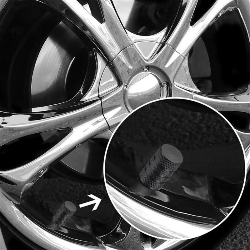 Reifenventilkappe Felgenstielkappe Staubdichte Auto-Radkappe aus Aluminiumlegierung Nippelabdeckung Geeignet für Auto Motorrad