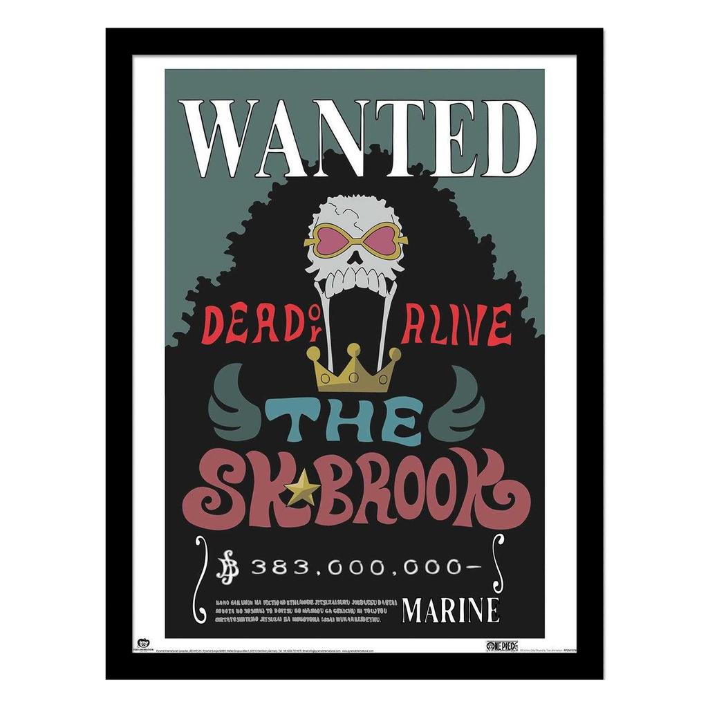 One Piece Wanted Brook Framed Poster