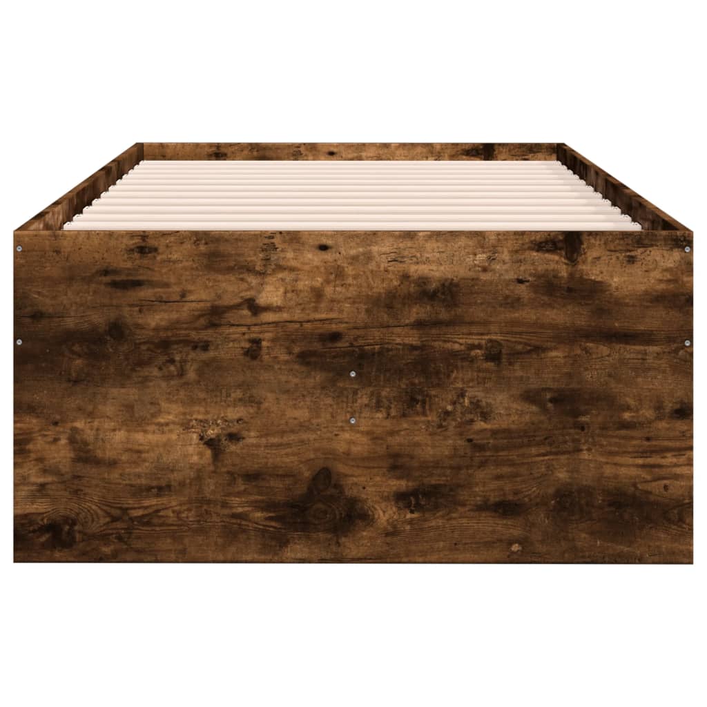 Daybed with Drawers Without Mattress Smoked Oak 90x200 Cm