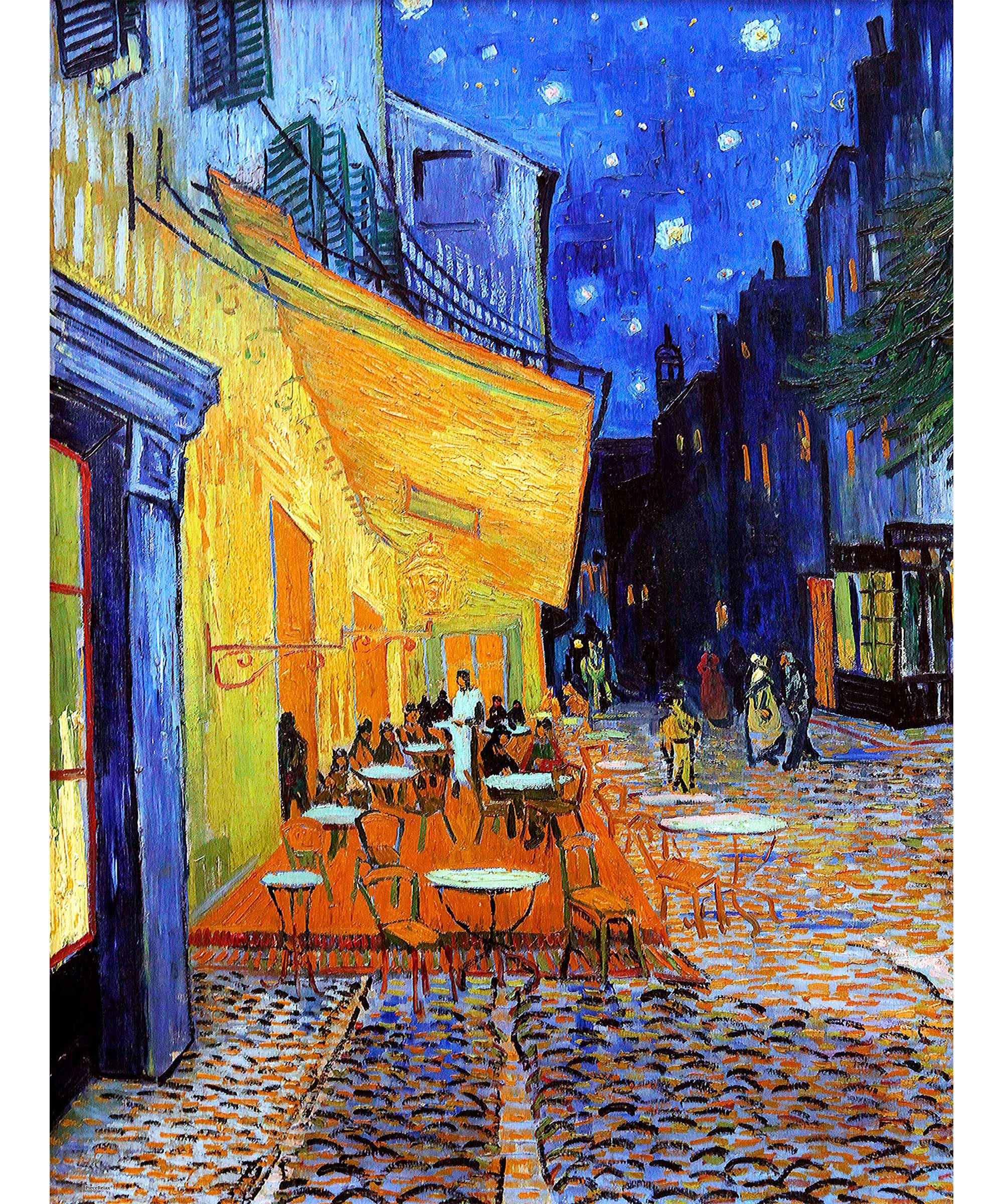 PieceRelax 1000-piece Plastic Jigsaw Puzzle PieceClicks [Van Gogh - Cafe Terrace at Night] (48x64cm) Adult-level, challenging puzzle, no fragments, cl