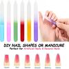 5Pcs Professional Gradient Glass Nail Files Strip Double-Sided Sanding Buffer Grinding Polishing Nailfile Manicure Tools