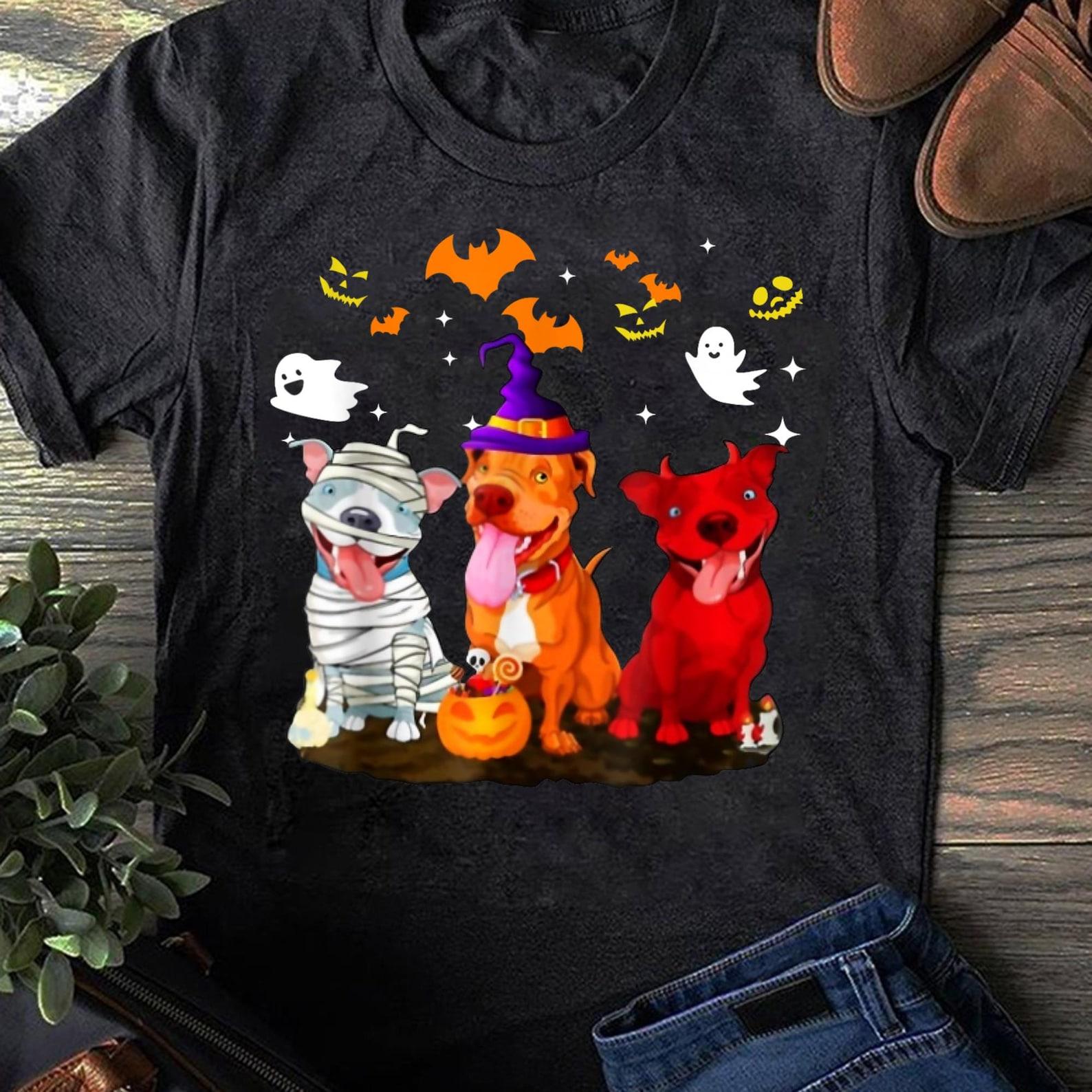 Pitbull Halloween T-Shirt: Funny Dog Costume Tee, Gift for Pitbull Lovers XL