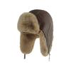 Men Warm Faux Fur Trapper Hat Oudoor Lined Ear Flap Cap Russian Style Winter Cap