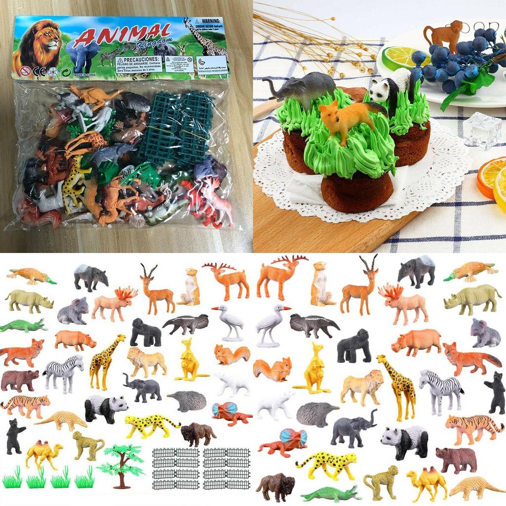Animales Salvajes Océano Insecto Granja Dinosaurio Conjunto Simulación Pequeño Animal Modelo Juguete de Educación Temprana para Niños Personajes)