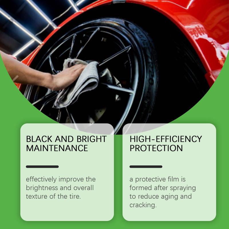 Tire Care Shine Spray Set For Car Trucks Gloss Improvement Durable AntiAging Props for DIY Detailing