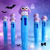 23 Pcs Halloween Four-Color Retractable Ballpoint Pens,  3D Cute Halloween Owl Topper, Cartoon Student Stationery, Halloween Gifts