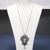 Rinhoo Necklaces & Pendants Jewelry For Women Vintage Cameo Queen Flower Beauty Head Crystal Pendant Necklace Sweater Long Chain