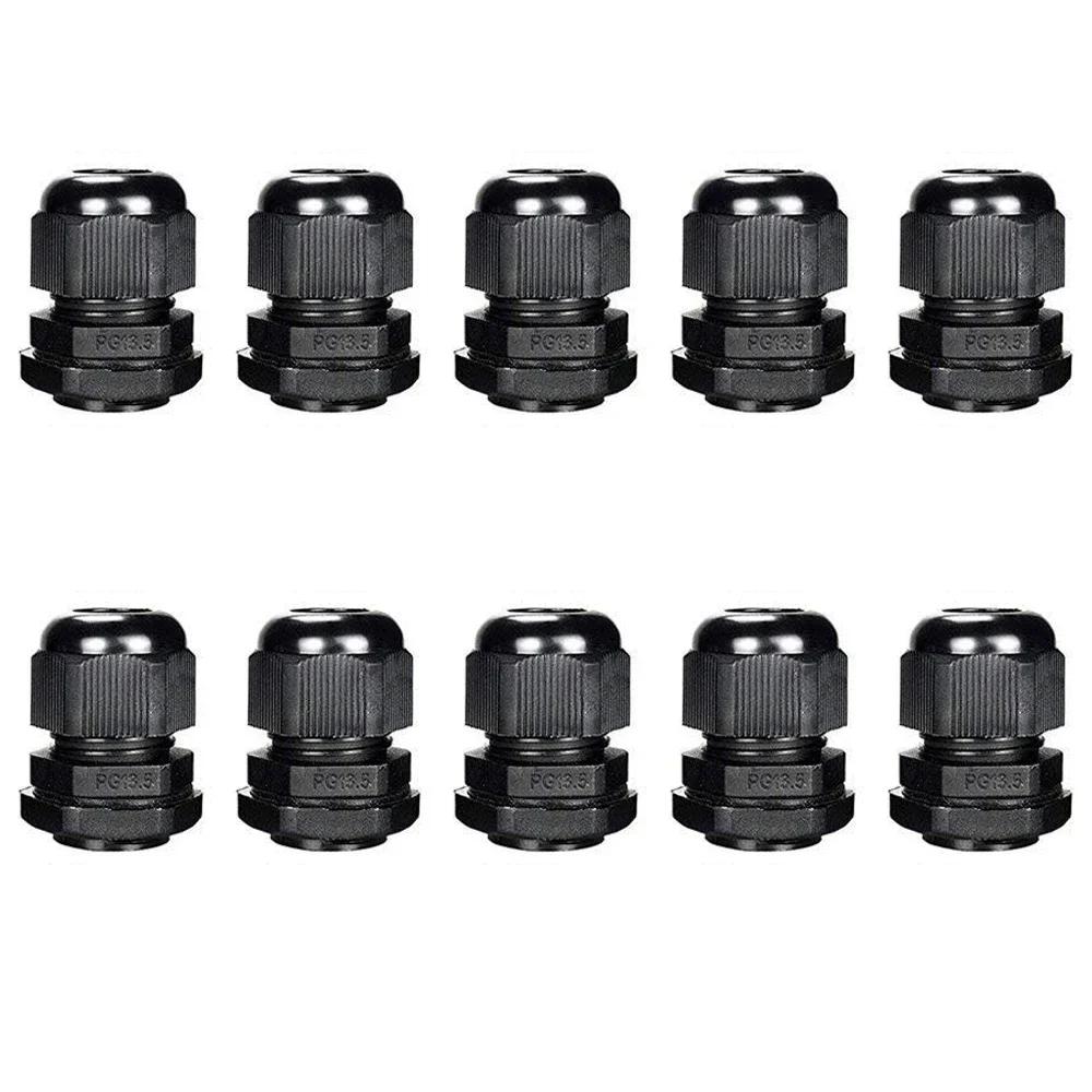 10Pcs Nylon Cable Gland Kit Waterproof Ip68 Cable Gland Joints Adjustable Locknut Pg7 Pg9 Pg11 Pg13.5 Pg16