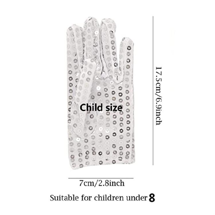 Christmas Party Sequins Gloves Kids Sequins Full Finger Singing Dacing Gloves