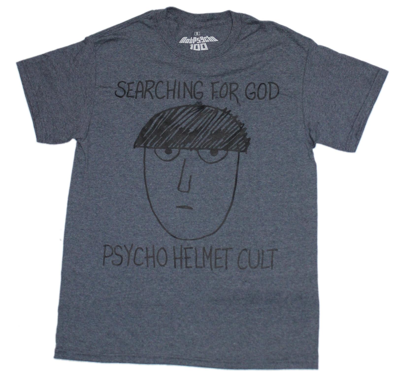 Mob Psycho New Adult T-Shirt - Searching for God Psycho Helmet Club XL