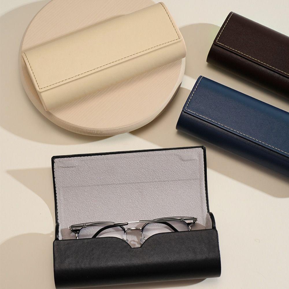 Skórzany Pu Etui na Okulary Duża Pojemność Pudełko do Przechowywania Okularów Prosta Torba na Okulary Uczniowie