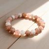 Festive Gifts Pink Zebra Jasper Rose Quartz White Howlite Beaded Bracelet Soft Natural Fashion Jewelry For Women Daily Wear Gift