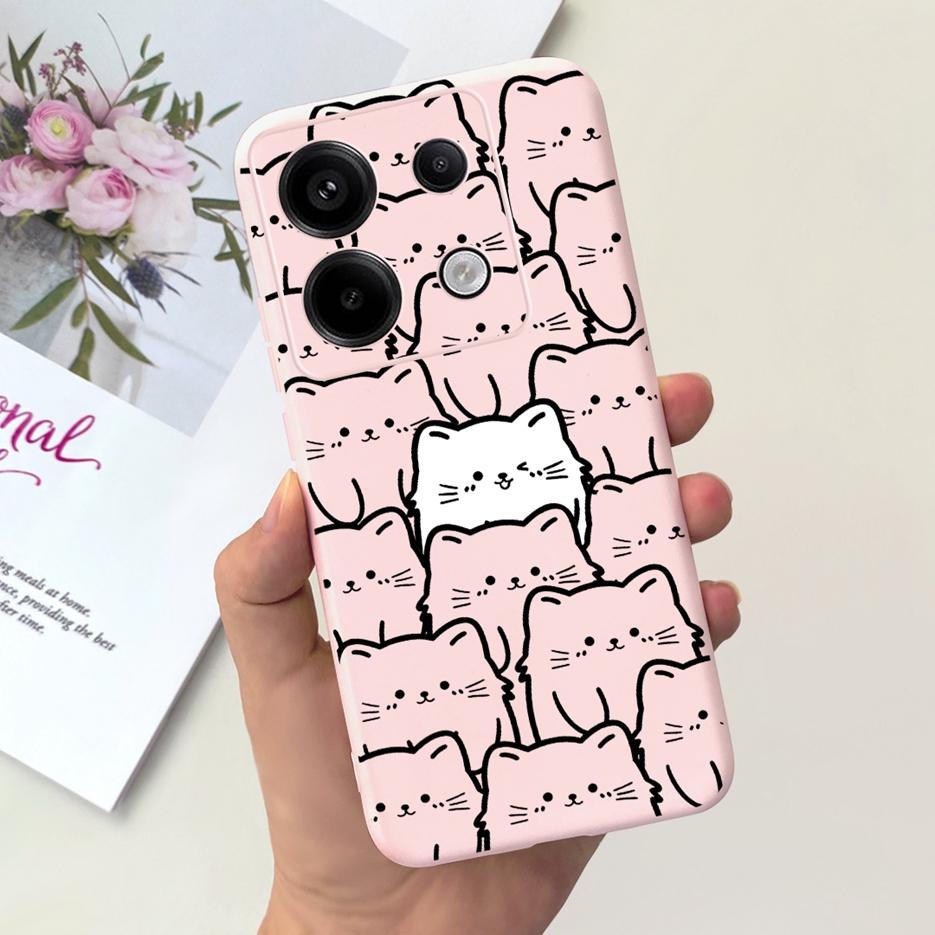 For Xiaomi Redmi Note 13 4G Case Cute Fashion Cartoon Cover Soft Silicone Phone Case For Redmi Note 13 Pro Plus Note13 5G Bumper
