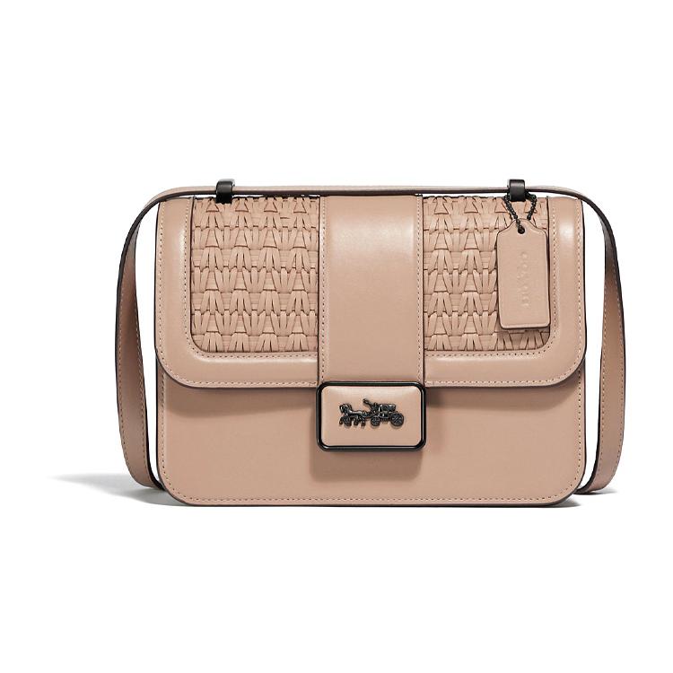 

Новая маленькая квадратная сумка COACH Alie из коровьей кожи, сумка на плечо, сумка через плечо, трубы женская, серо-коричневая C2277-V5TAU 23.1*8.4*16.5CM