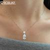 9.5cttw Waterdrop Shape Moissanite Pendant Necklace for Women Pear Round Cut Diamond 925 Sterling Silver Wedding Jewelry GRA