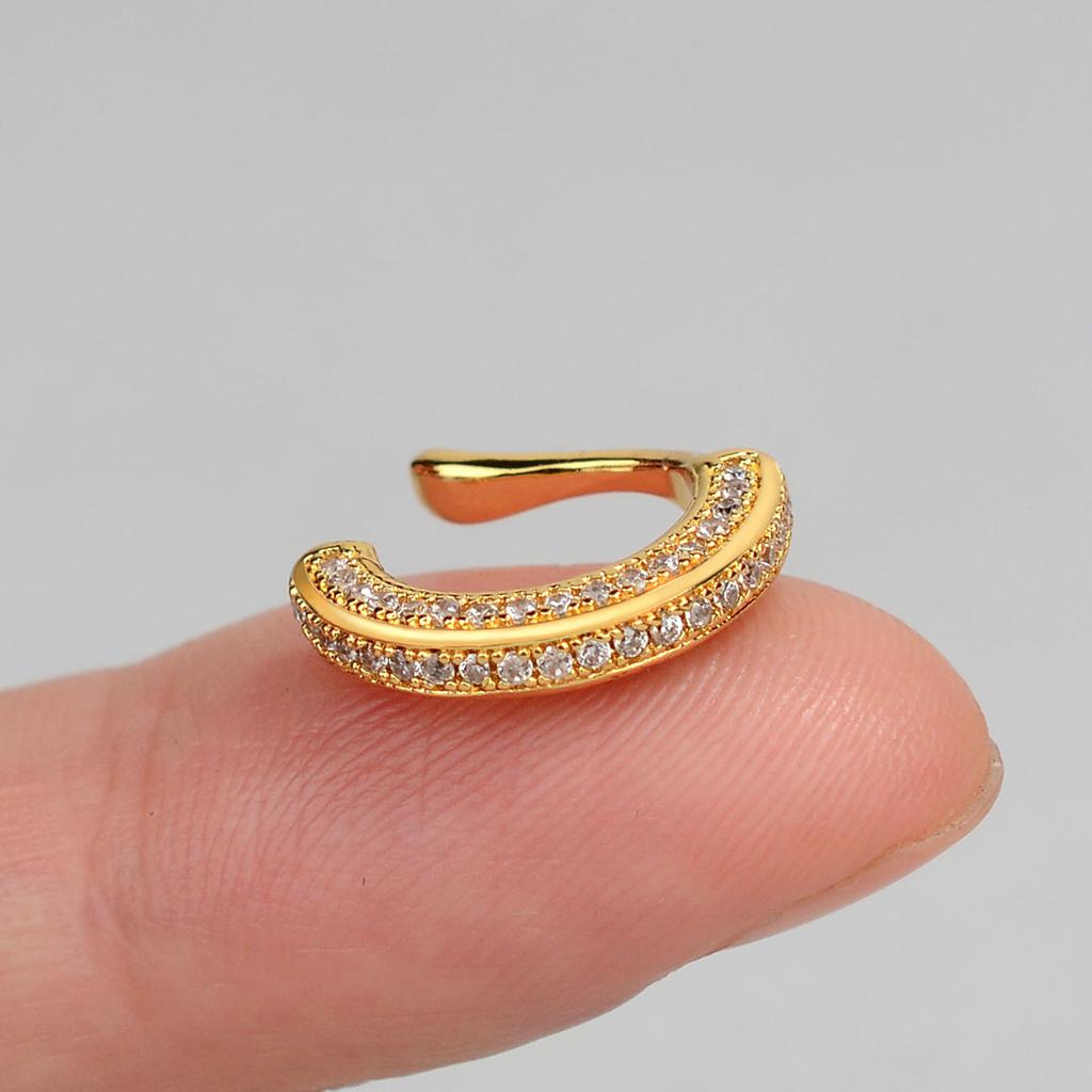 1 Par Brincos de Pressão Delicados com Zircônia Feminino Ear Cuff de Coração Sem Furos Brincos Falsos de Cartilagem para Mulheres Joias da Moda