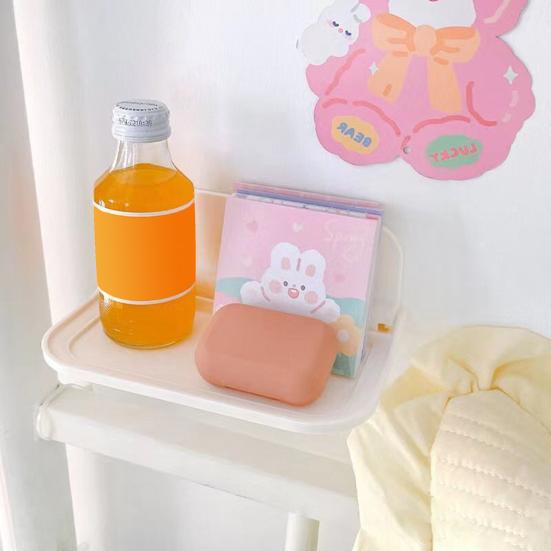 Raft de depozitare pentru baie Raft auto-adeziv pliabil montat pe perete Raft de depozitare care economisește spațiu pentru camera de acasă