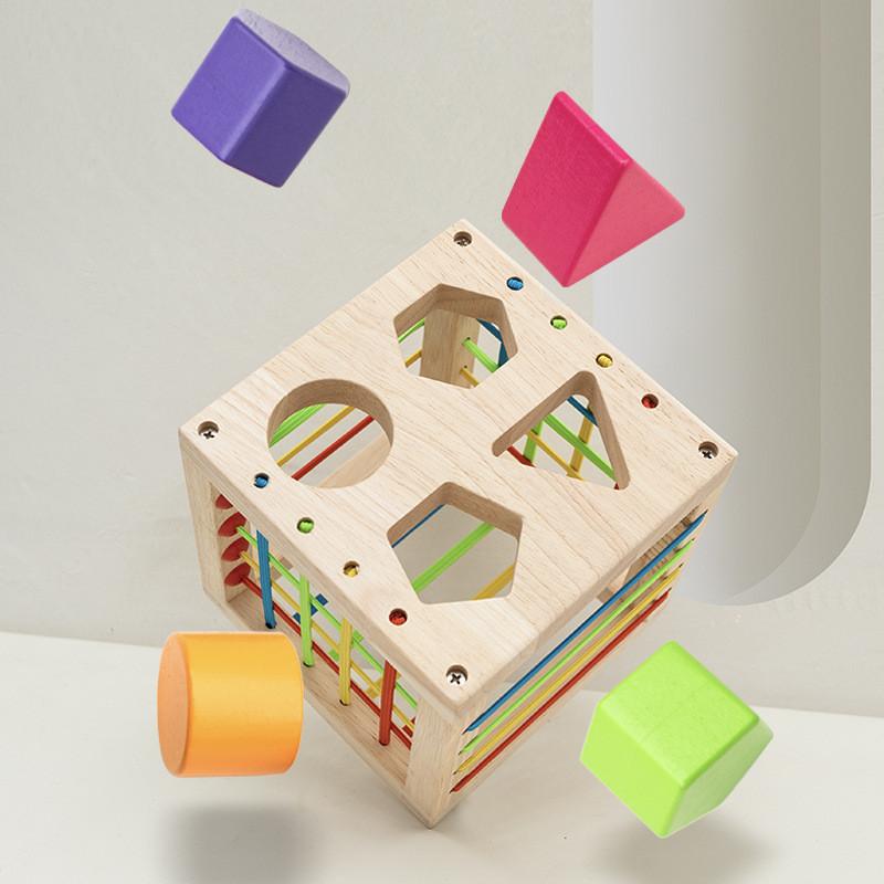 Montessori Wooden Block Set For Toddlers Infant Development And Learning