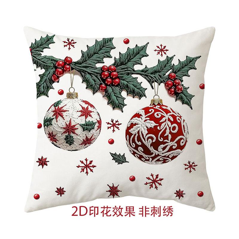 1pc Red Christmas Cushion Cover Santa Claus Snowman Durable Cover 2026 New for Home Ornament Xmas New Year Christmas Decoration