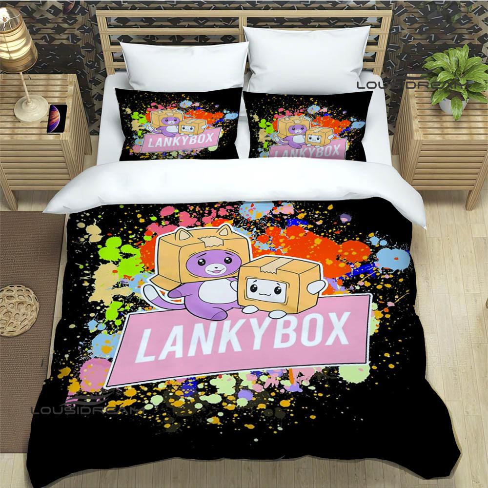 Cute Lankybox Foxy Boxy Bedding Sets exquisite supplies set duvet cover bed comforter set bedding set luxury birthday gift