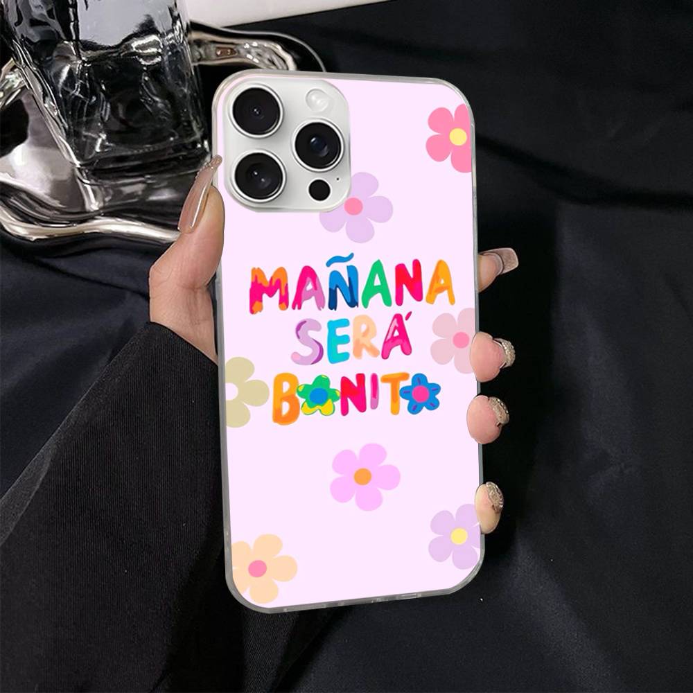 Karol G Manana Sera Bonito Phone Case For iPhone 11 12 13 14 15 16 17 Plus Pro Max Satin Glossy Colorful
