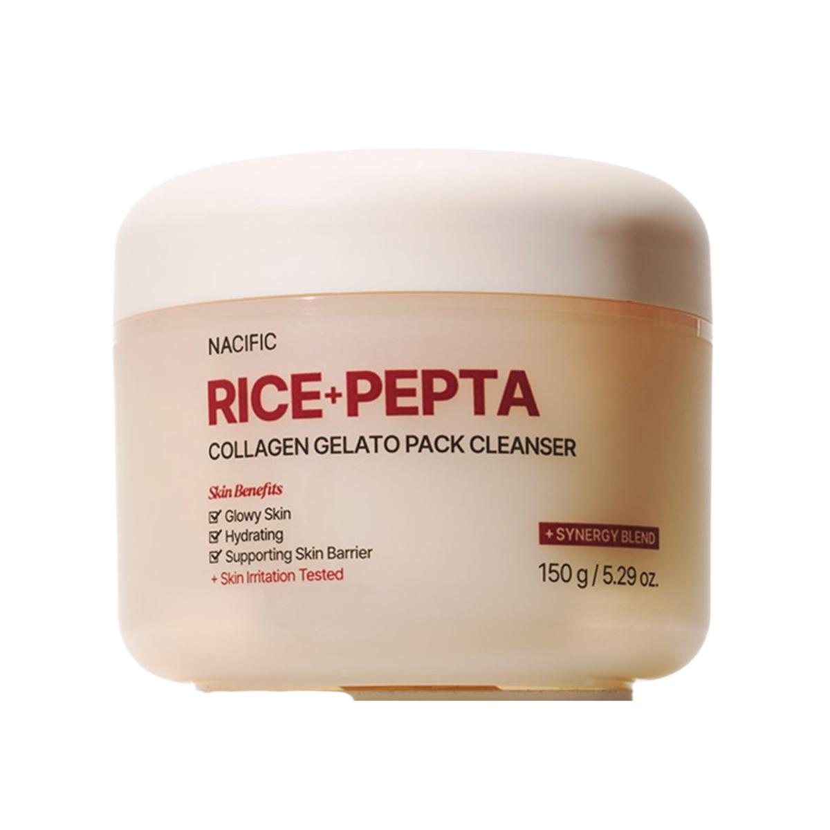 NACIFIC Rice Pepta Collagen Gelato Pack Cleanser 150g - Deep Cleansing & Elasticity Boosting Facial Wash
