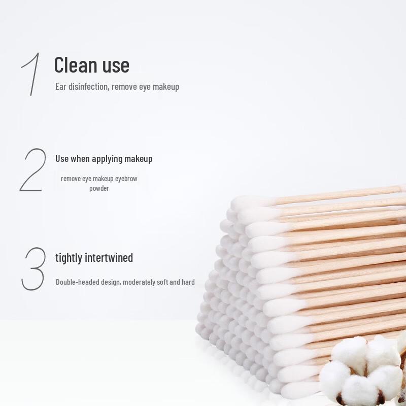 Grassland Double-Tip Wooden Cotton Swabs