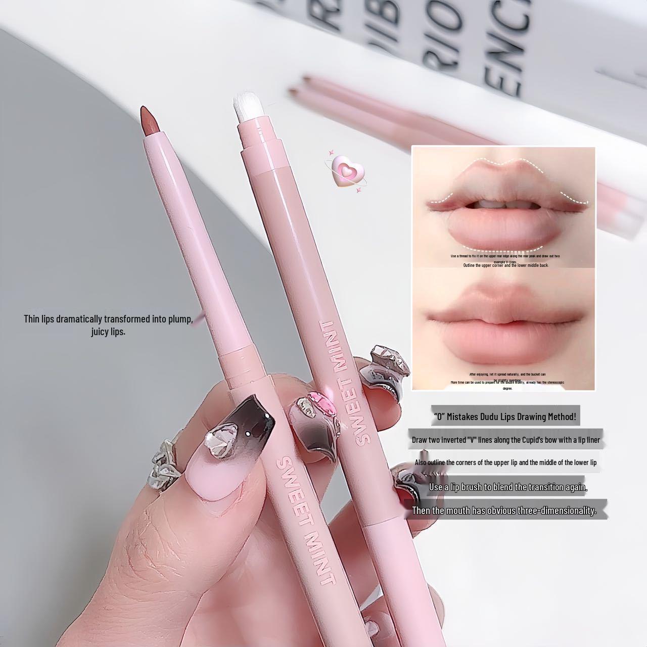 

Sweet Mint Sunflower Dual Lip Liner: Waterproof, Long-Lasting Lipstick Base for Plump, Defined Lips 330 mg