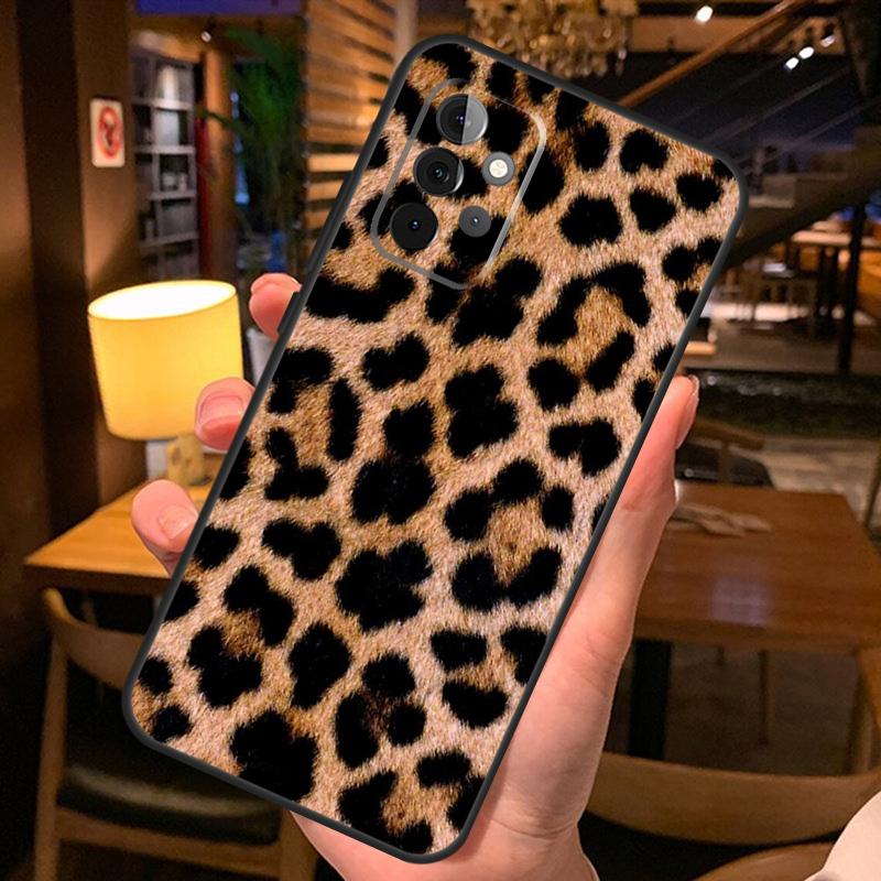 Tan Leopard Case For Samsung Galaxy A54 A34 A14 A52 A32 A12 A13 A33 A53 A15 A16 A36 A56 A26 A06 A35 A55