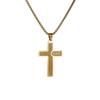 Hot-Selling Women's Titanium Steel Cross Pendant Snake Chain Necklace - Non-Fading Stainless Steel Jewelry