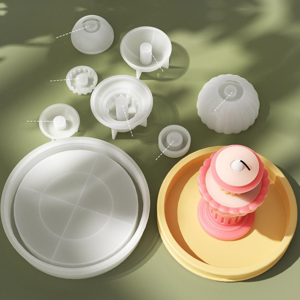 Silicone Candle Molds Crafting Molds Unique Candlestick Moulds Silicone Texture Perfect for Home Decors and Celebration