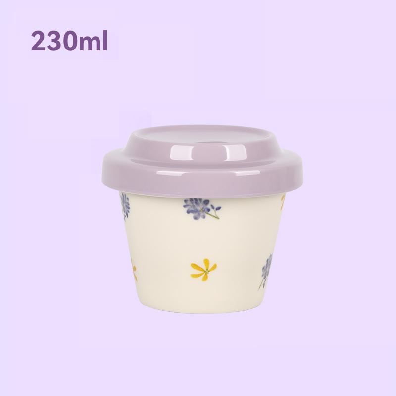 

SOLECASA Coffee Cup Saucer Set Floral Latte Ceramic Coffee Cups Afternoon Tea Cold Brew Cup Desserts Dish with Creative Handle 220-400ml