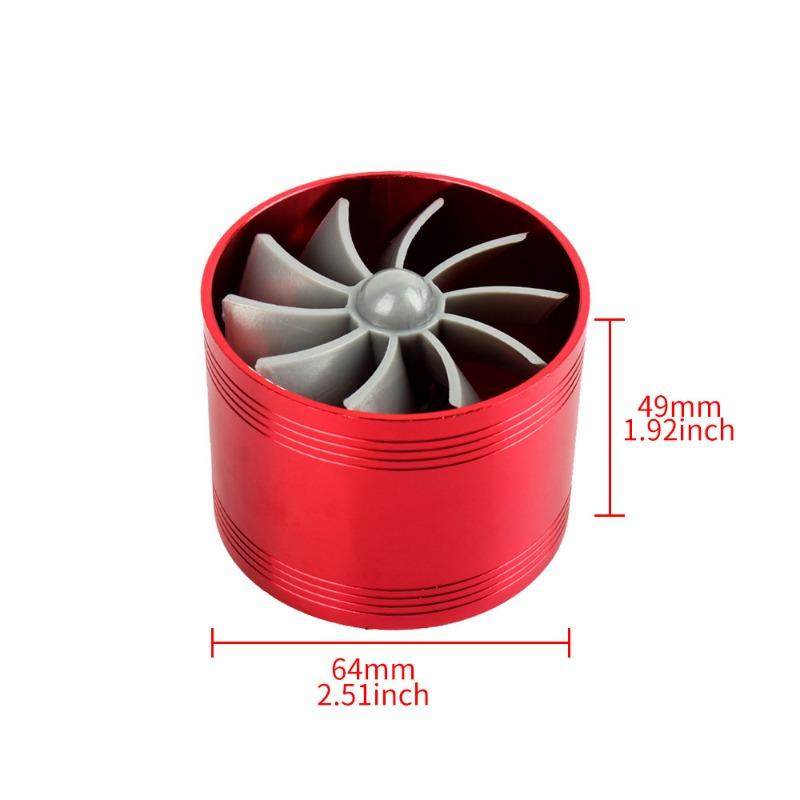 Tek Taraflı Araba Hava Girişi Turbo Benzin Yakıt Tasarruf Sağlayan Fan Turbo Süperşarj Türbin Motoru Turboşarj Güç Modifiye Aksesuar