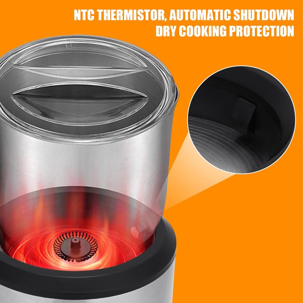 500W 700ML Kaffeeschaum für Latte Cappuccino Heiße Schokolade Elektrischer Milchaufschäumer Edelstahl Milchdampfer Sahnebereiter Milchaufwärmer