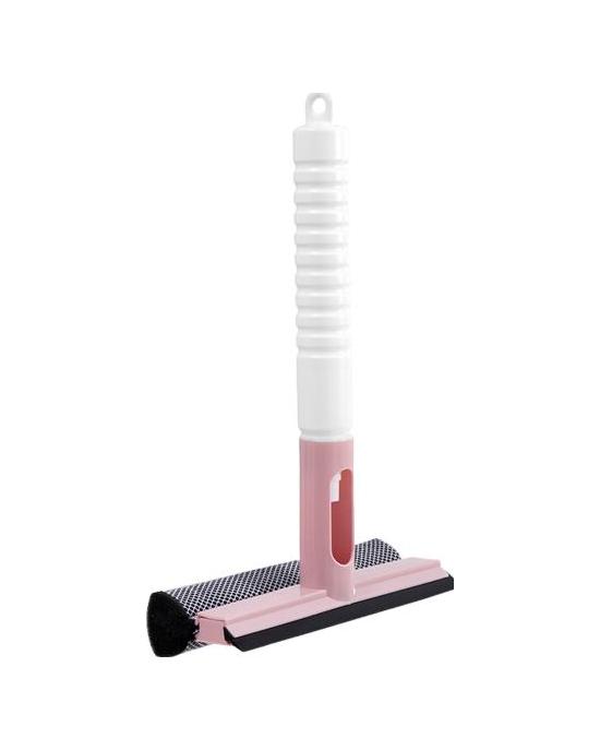 Fensterglas-Abzieher mit Wasserspray, rutschfestem Griffdesign, hängender Aufbewahrung, multifunktionaler 3-in-1-Reiniger