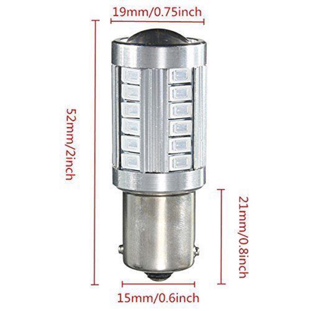 4stk 33SMD 21W LED Blinklys Pære