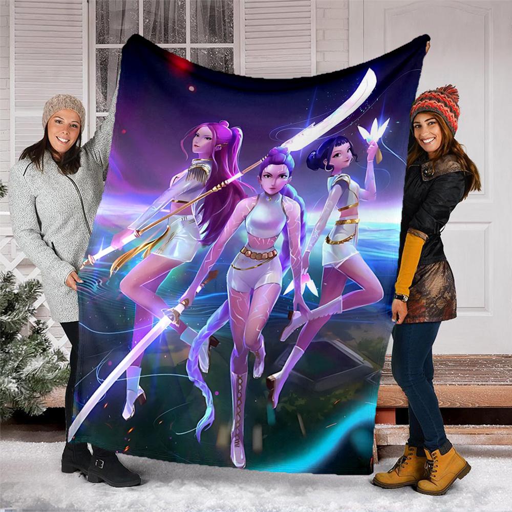 1 шт. HUntrix, K-pop, уличный фланелевый плед, уютный и теплый, мягкий, для чаепития, игр, дневного сна, кемпинга, 150x200cm