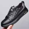 2025 Autumn and Winter New Men's Casual Leather Shoes Men's Hand-stitched Leather Breathable Versatile Board Shoes Trendy Shoes 5801